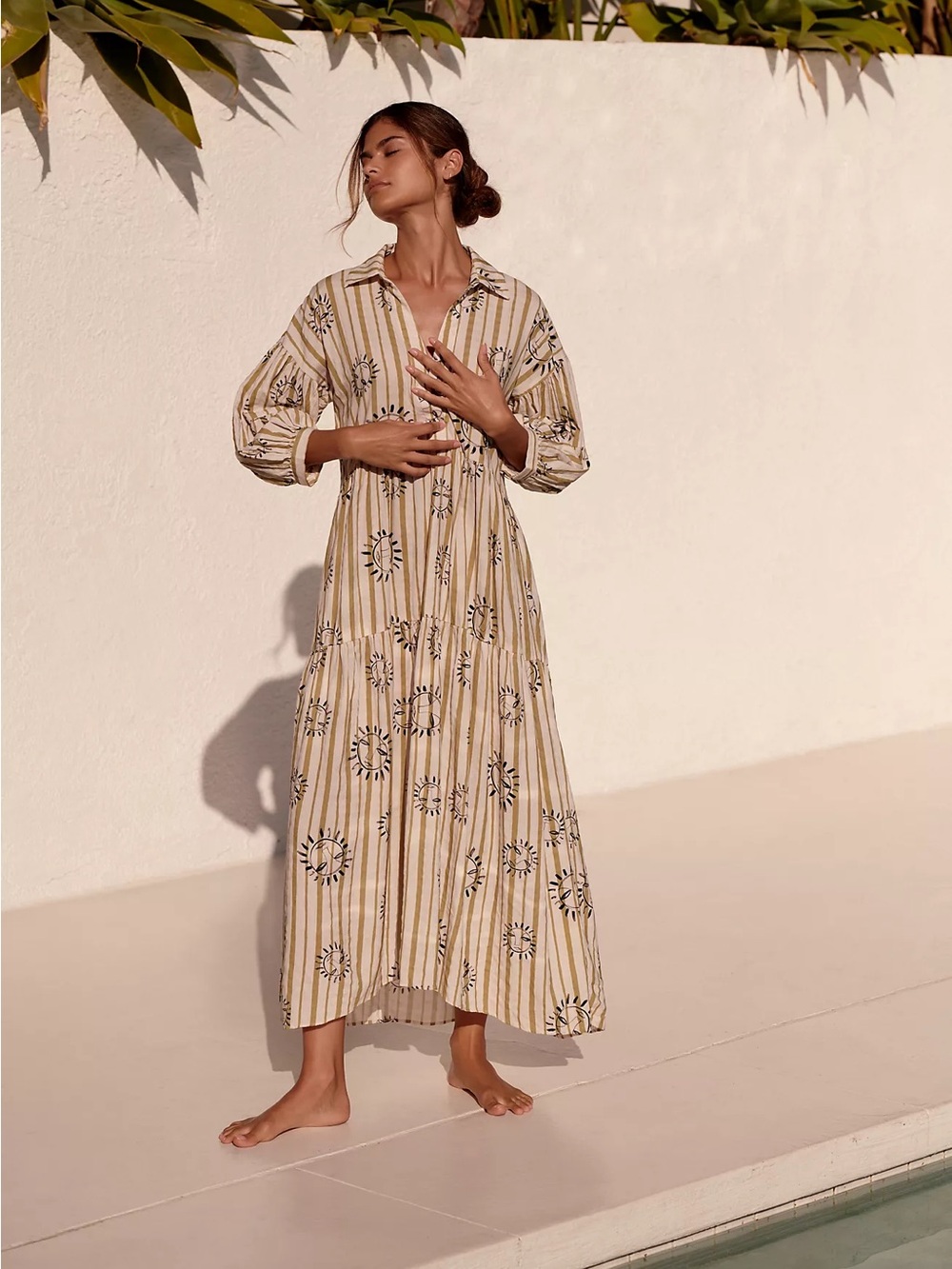 Anthropologie The LouLou Avenue Carolita Printed Tiered Shirt Dress - Picture 8 of 8